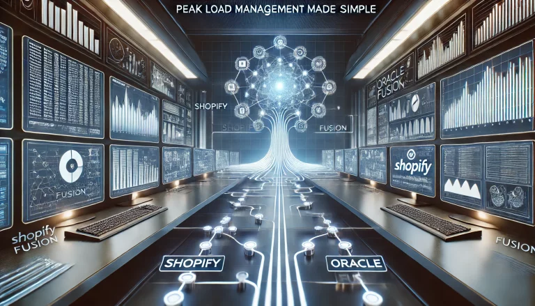 -striking-image-showcasing-the-concept-of-Peak-Load-Management-Made-Simple-through-the-integration-of-Shopify-and-Oracle-Fusion